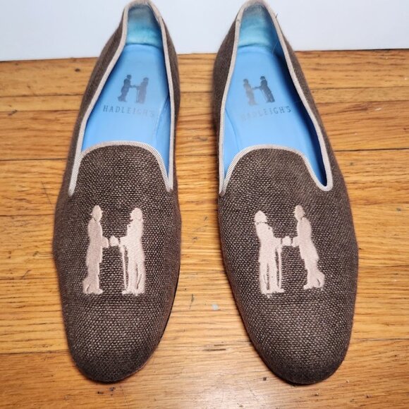 Hadleigh's Signature Logo Slip On Smoking Loafer - Picture 3 of 9